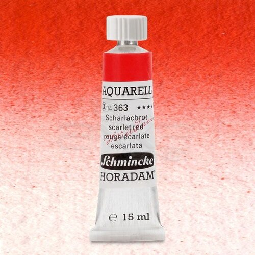 Schmincke Horadam Aquarell Tube 15ml Seri 3 Scarlet Red 363 - 363 Scarlet Red