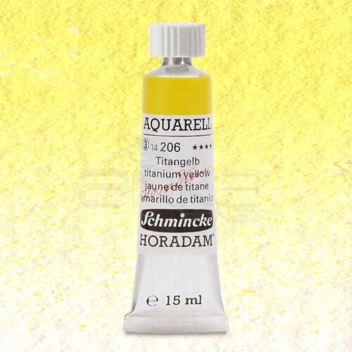 Schmincke Horadam Aquarell Tube 15ml Seri 3 Titanium Yellow 206 - 206 Titanium Yellow