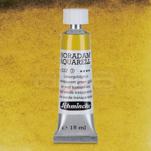 Schmincke Horadam Aquarell Tube 15ml Seri 3 Transparent Green Gold 537 - 537 Transparent Green Gold