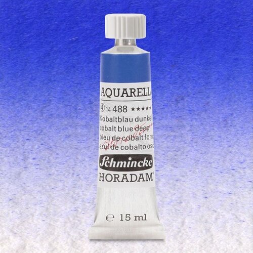 Schmincke Horadam Aquarell Tube 15ml Seri 4 Cobalt Blue Deep 488 - 488 Cobalt Blue Deep