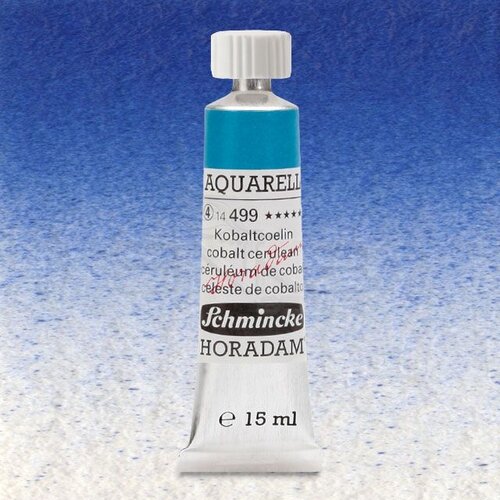 Schmincke Horadam Aquarell Tube 15ml Seri 4 Cobalt Cerulean 499 - 499 Cobalt Cerulean