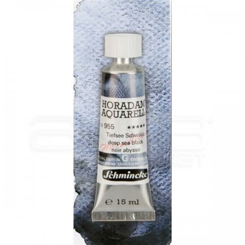 Schmincke Horadam Aquarell Tube 15ml Super Granulation 955 Deep Sea Black - 955 Deep Sea Black