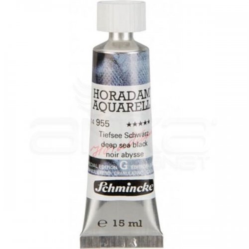 Schmincke Horadam Aquarell Tube 15ml Super Granulation 955 Deep Sea Black