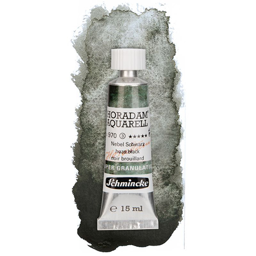 Schmincke Horadam Aquarell Tube 15ml Super Granulation 970 Haze Black - 970 Haze Black