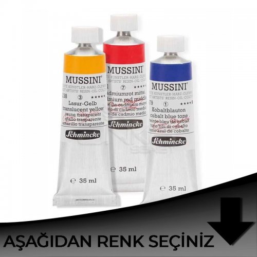 Schmincke Mussini 35ml Yağlı Boya Siyah Tonlar