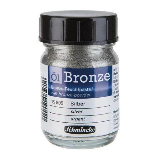 Schmincke Oil Bronze Yağlı Boya Yaldız Pigment 50ml 805 Silver