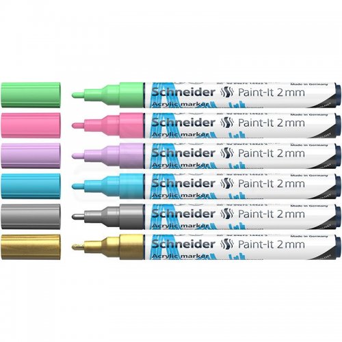 Schneider Akrilik Marker Kalem 310 2mm Set 2 6lı