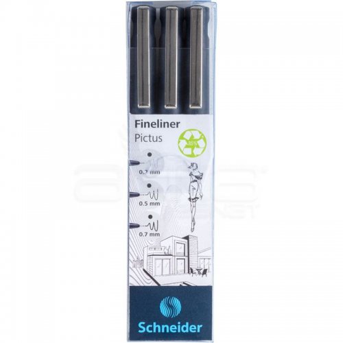 Schneider Pictus Fineliner Teknik Çizim Kalemi Seti 3lü 197593