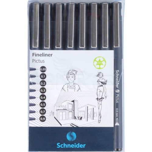 Schneider Pictus Fineliner Teknik Çizim Kalemi Seti 8li 197598