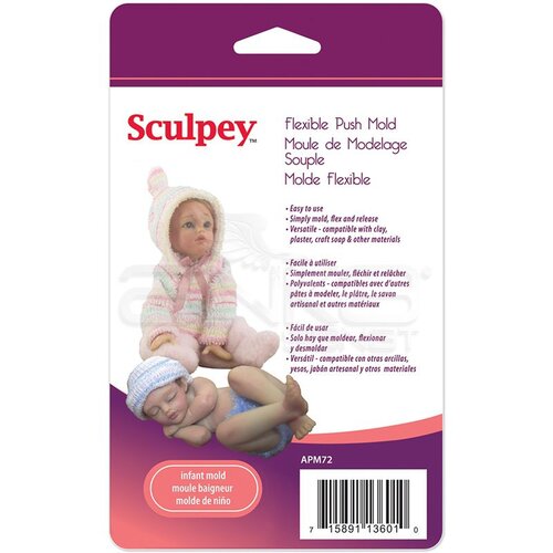 Sculpey Flexible Push Mold Esnek Model Kalıbı Bebe APM72