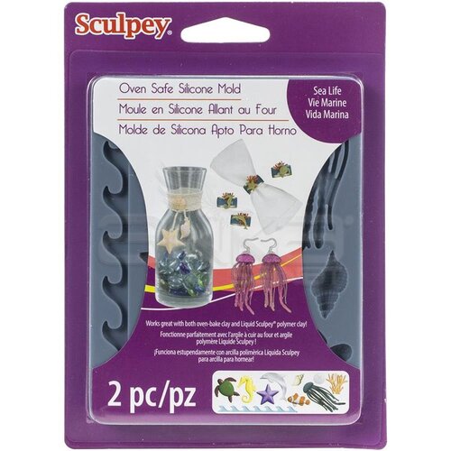 Sculpey Oven Safe Silicone Mold Sea Life 2 Parça APM61