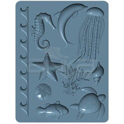 Sculpey - Sculpey Oven Safe Silicone Mold Sea Life 2 Parça APM61 (1)