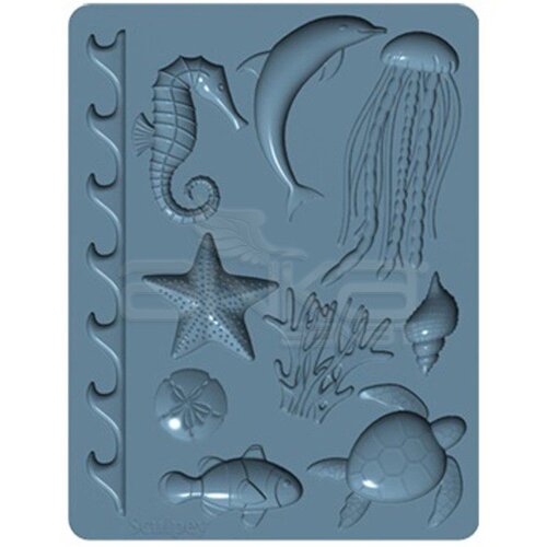 Sculpey Oven Safe Silicone Mold Sea Life 2 Parça APM61