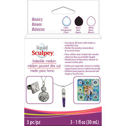 Sculpey - Sculpey Sıvı Polimer Kil 3lü Set 3x30ml Basics ALSTNT1