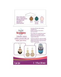 Sculpey - Sculpey Sıvı Polimer Kil 3lü Set 3x30ml Glam Metallics ALSGLM1