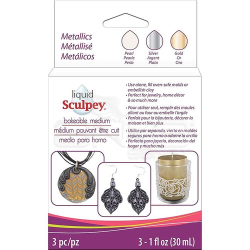 Sculpey Sıvı Polimer Kil 3lü Set 3x30ml Metallics ALSMET1