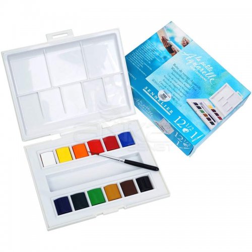 Sennelier Aquarelle Sulu Boya Seyahat Seti 12li Tablet N131680