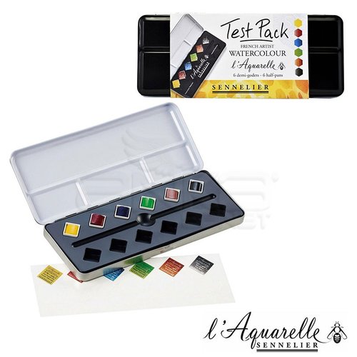 Sennelier Artists Sulu Boya Set 6 Renk Yarım Tablet N131608