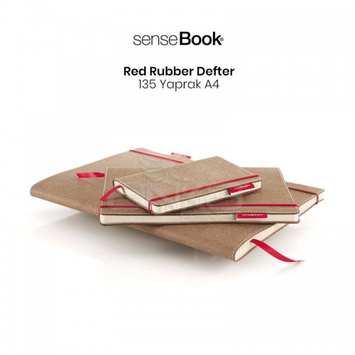 Transotype Sensebook Red Rubber Defter 135 Yaprak A4