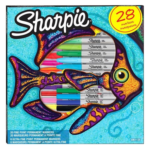 Sharpie Fine Permanent Marker 28li Karışık Kutu Balık