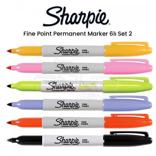 Sharpie Fine Point Permanent Marker 6lı Set 2