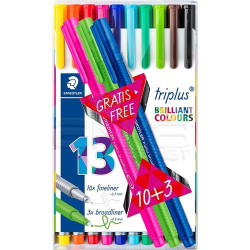 Staedlter Triplus Fineliner + Broadliner 10+3 334TB13