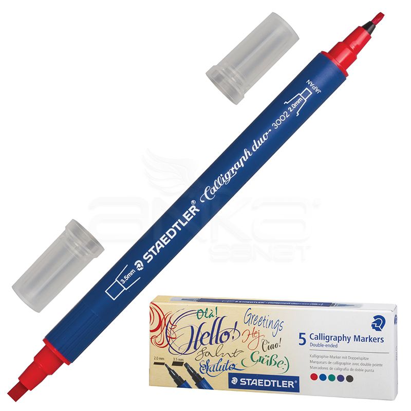 Staedtler Çift Taraflı Kaligrafi Kalemi 5li 2mm-3.5mm 3002 C5