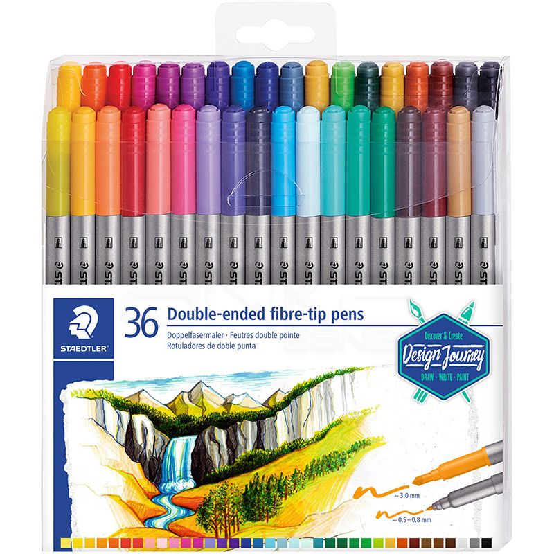 Staedtler Çift Taraflı Keçeli Kalem 36lı 0.5-3.0mm 3200 TB36