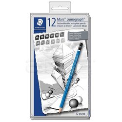 Staedtler - Staedtler Mars Lumograph Dereceli Kalem Seti 12li