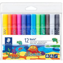 Staedtler - Staedtler Noris Jumbo Üçgen Keçeli Kalem 3.0mm 12li 328-B