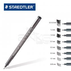 Staedtler Pigment Liner Siyah Çizim Kalemi 8li Set - Thumbnail