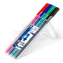 Staedtler - Staedtler Triplus Broadliner 0.8mm 4lü