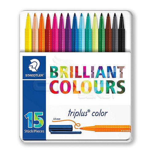 Staedtler Triplus Color Keçe Uçlu Kalem 1.0mm 15li Metal Kutu