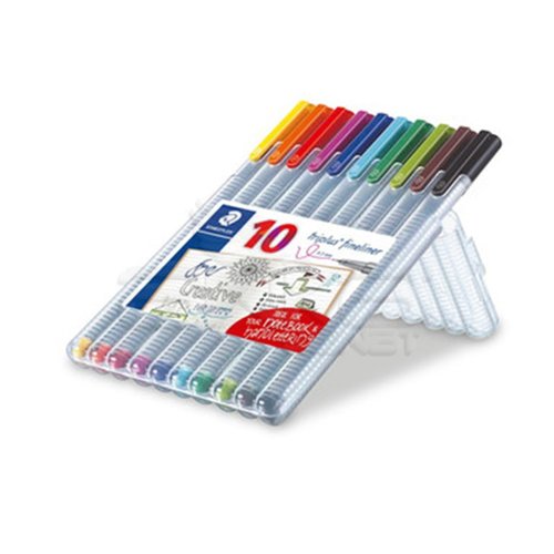 Staedtler Triplus Fineliner İnce Uçlu Keçeli Kalem 0.3mm 10lu 334SB10AC