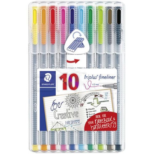 Staedtler Triplus Fineliner İnce Uçlu Keçeli Kalem 0.3mm 10lu 334SB10AC