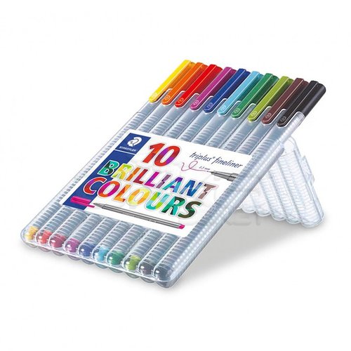 Staedtler Triplus Fineliner İnce Uçlu Keçeli Kalem 0.3mm 10lu