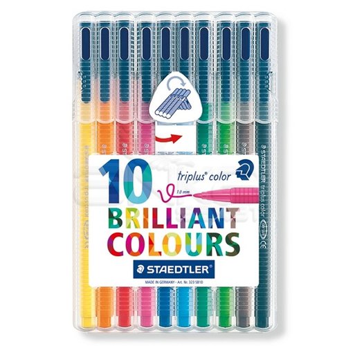 Staedtler Triplus Color Keçe Uçlu Kalem 1.0mm 10lu Set