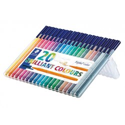 Staedtler - Staedtler Triplus Color Keçe Uçlu Kalem 1.0mm 20li Set (1)