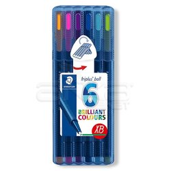 Staedtler - Staedtler Triplus Üçgen Tükenmez Kalem 6lı Set