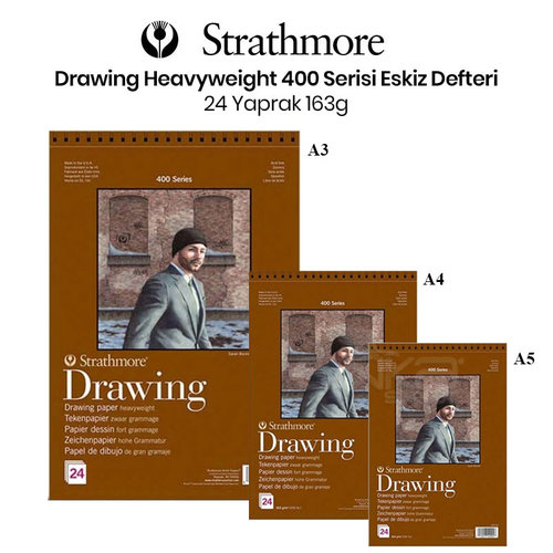 Strathmore Drawing Heavyweight Eskiz Defteri 24 Yaprak 163g 400 Series