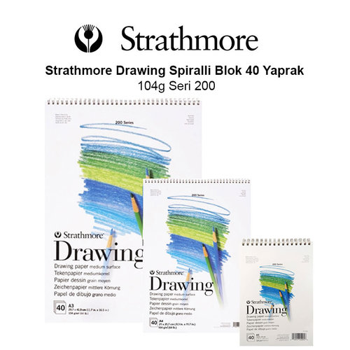 Strathmore Drawing Spiralli Blok 40 Yaprak 104g Seri 200