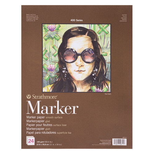 Strathmore Marker Paper 400 Seri 24 Yaprak 190g