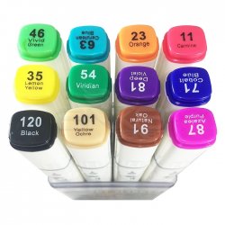 Superior Çift Uçlu Art Marker MS-837 12li Set Plastik Kutu - Thumbnail