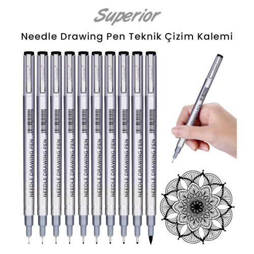 Superior Needle Drawing Pen Teknik Çizim Kalemi