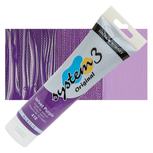 Daler Rowney System 3 Akrilik Boya 150ml 418 Velvet Purple - 418 Velvet Purple