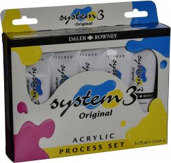 Daler Rowney - Daler Rowney System 3 Akrilik Boya Process Set 5x75ml