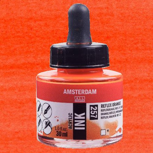 Talens Amsterdam Acrylic Ink 30ml 257 Reflex Orange - 257 Reflex Orange