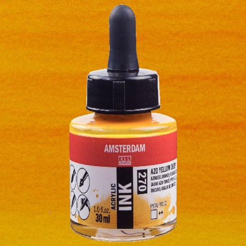 Talens Amsterdam Acrylic Ink 30ml 270 Azo Yellow Deep - 270 Azo Yellow Deep