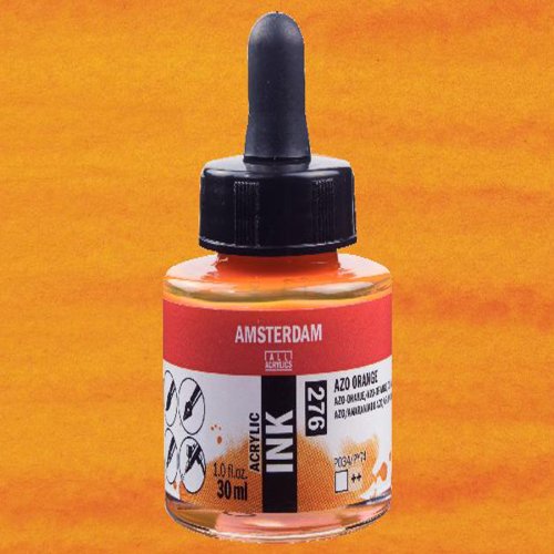 Talens Amsterdam Acrylic Ink 30ml 276 Azo Orange - 276 Azo Orange