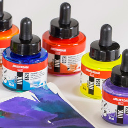 Talens Amsterdam Acrylic Ink 30ml Fosforlu Renkler - Thumbnail